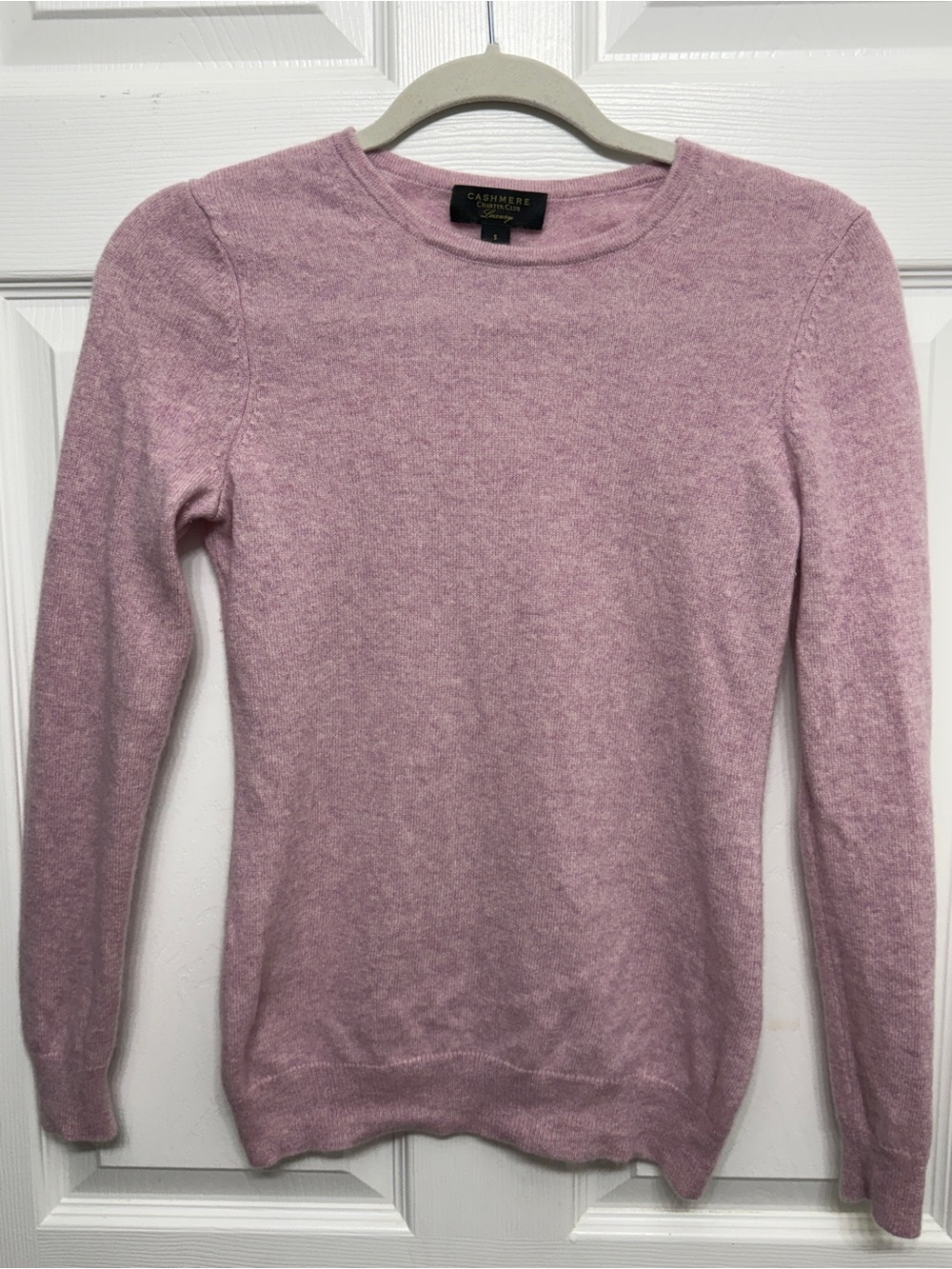 Charter Club Luxury 100% Cashmere Pink Crewneck Sweater Women’s Small